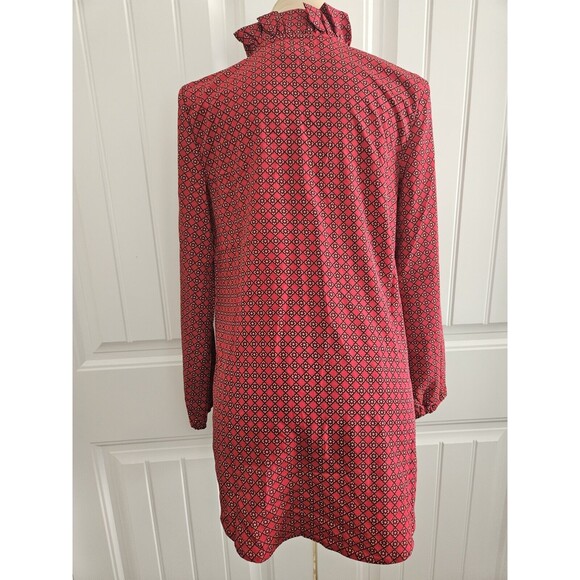 Mud Pie Women's Whitney Ruffle Neck Red Tunic Size XS 0 - 2 - Picture 4 of 8